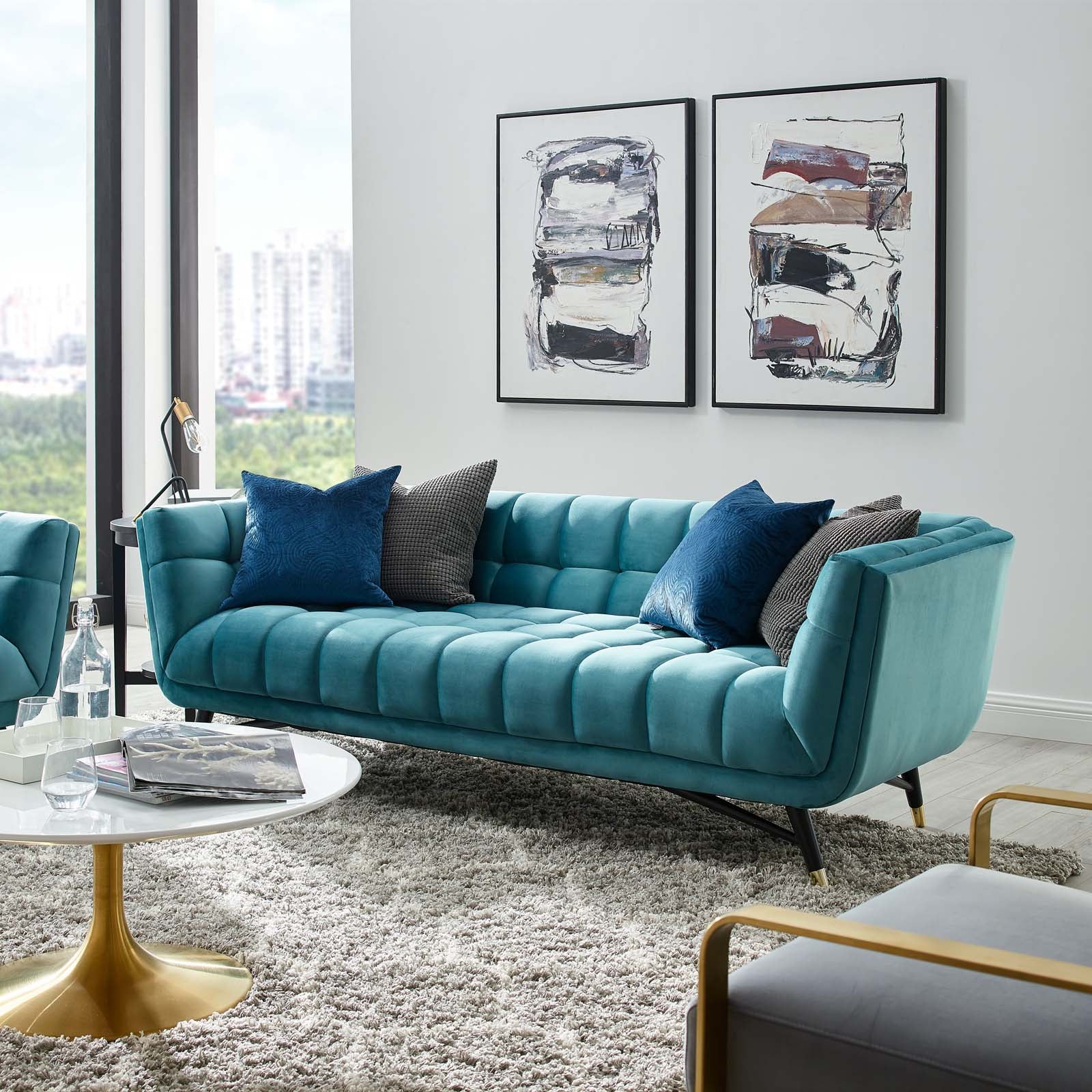 Sale velvet sofa deals
