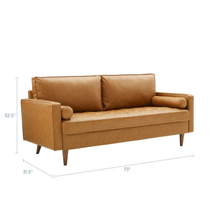 Valour Faux Leather Sofa