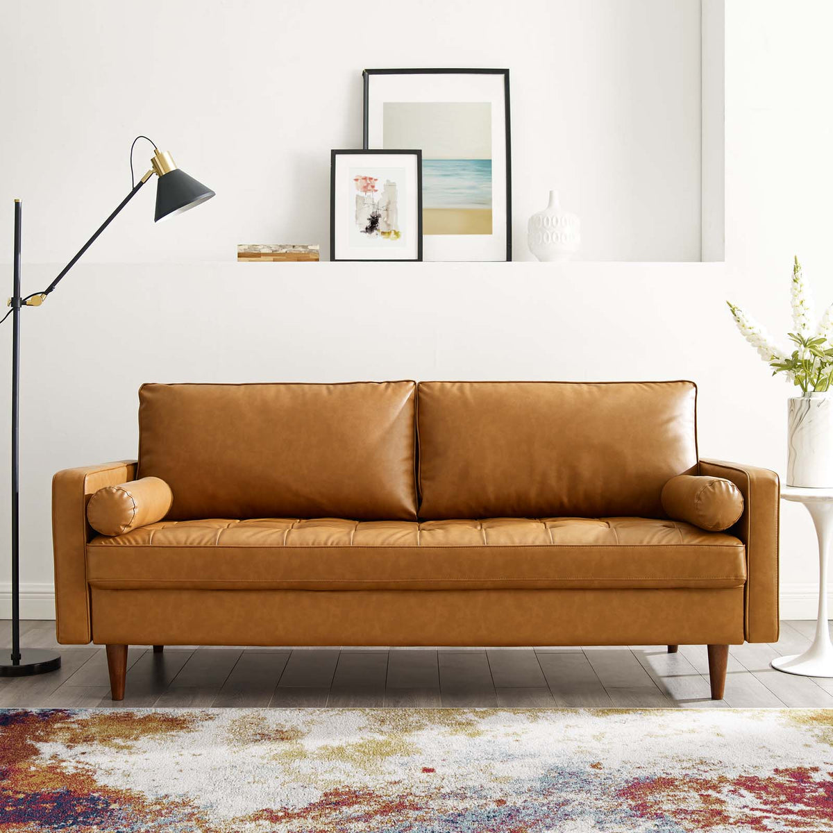 Valour Faux Leather Sofa